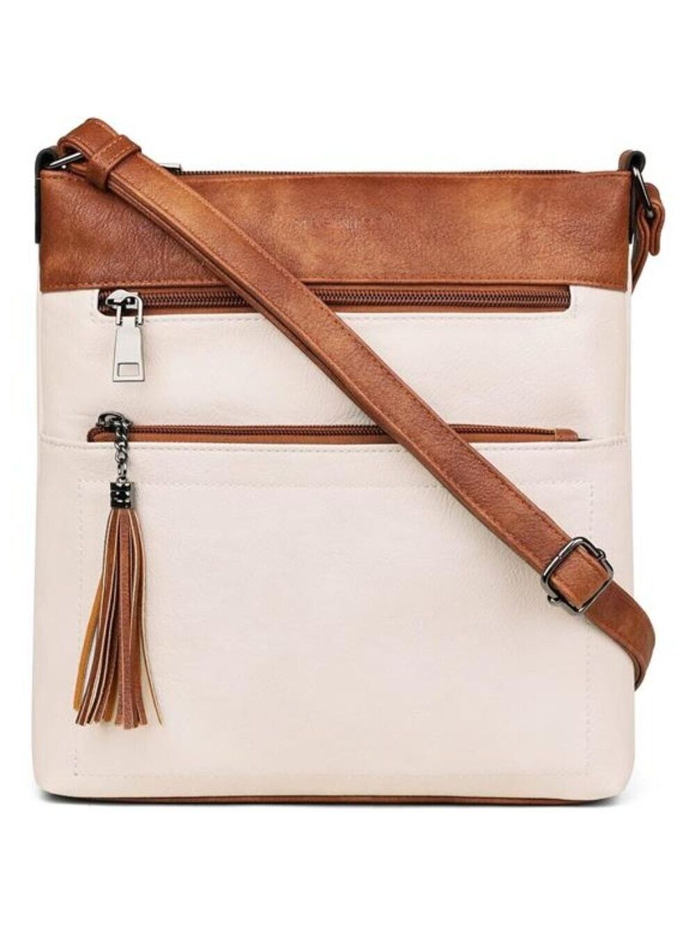 Women Crossbody Purse Multi Pocket Shoulder Bag Tassel Small Casual Handbag